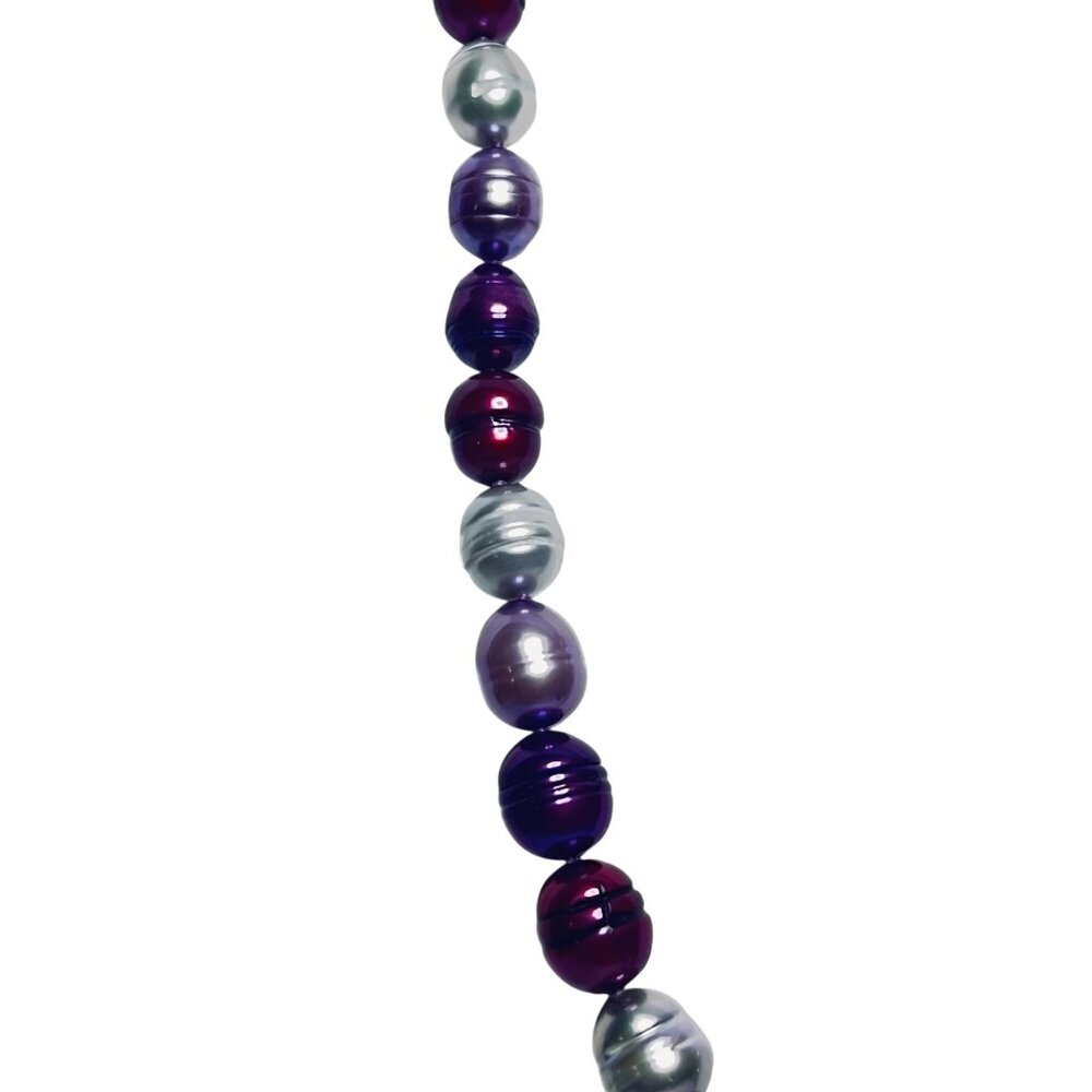 Honora Shades Of Purple Graduated Freshwater Baroque Pearl Necklace (6041) - Picture 2 of 6